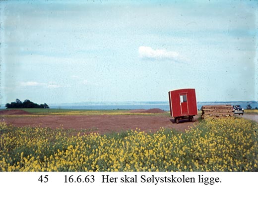 Byggegrunden er klar til Sølystskolen - 1963